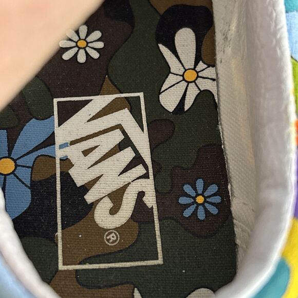 Vans Custom Painted Psychedelic Flower Slip Ons Size 7M/8.5W EUC - Picture 9 of 9